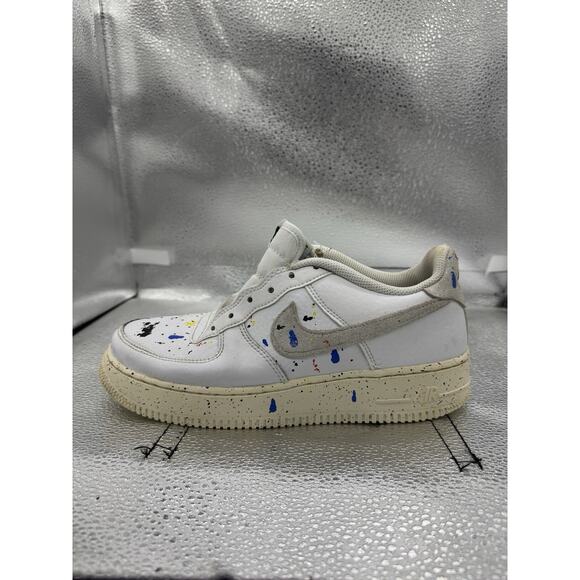 Nike Other - nike air force 1 lv 8 3 gs low paint splatter dj2598-100 size 7y No Laces #2